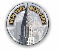 New York New York, Chrysler building small badge